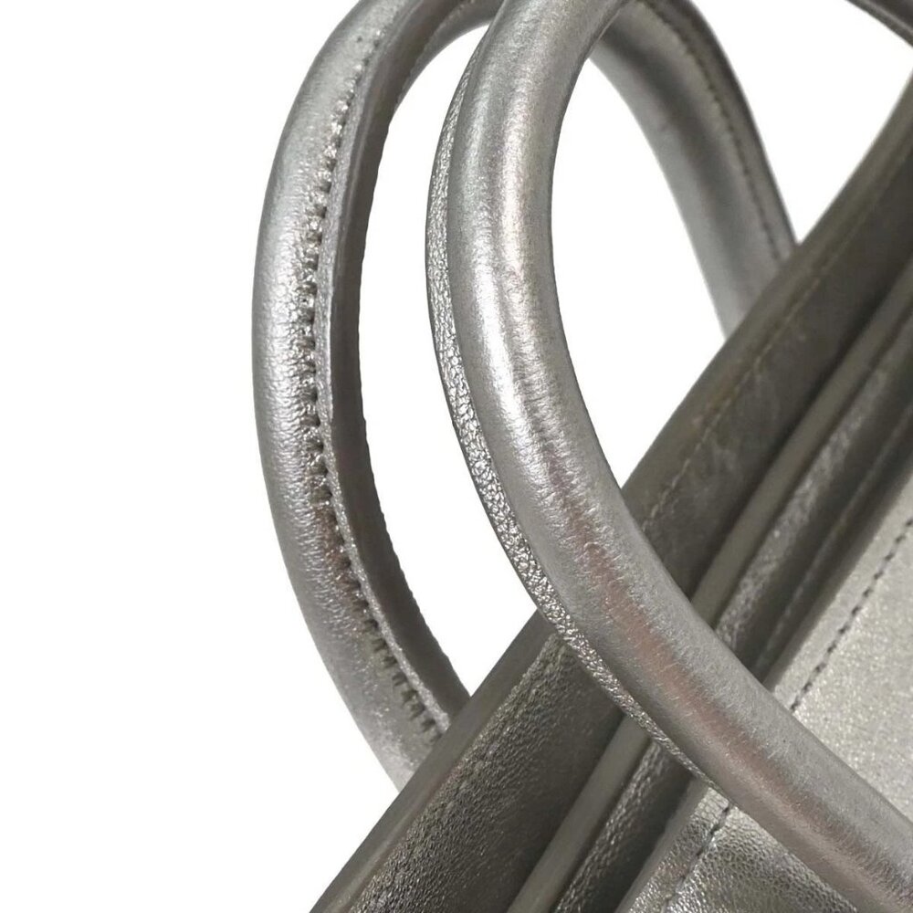 Celine Silver Leather Nano Luggage Tote Bag S-CU-4118 134745 - Picture 6 of 10